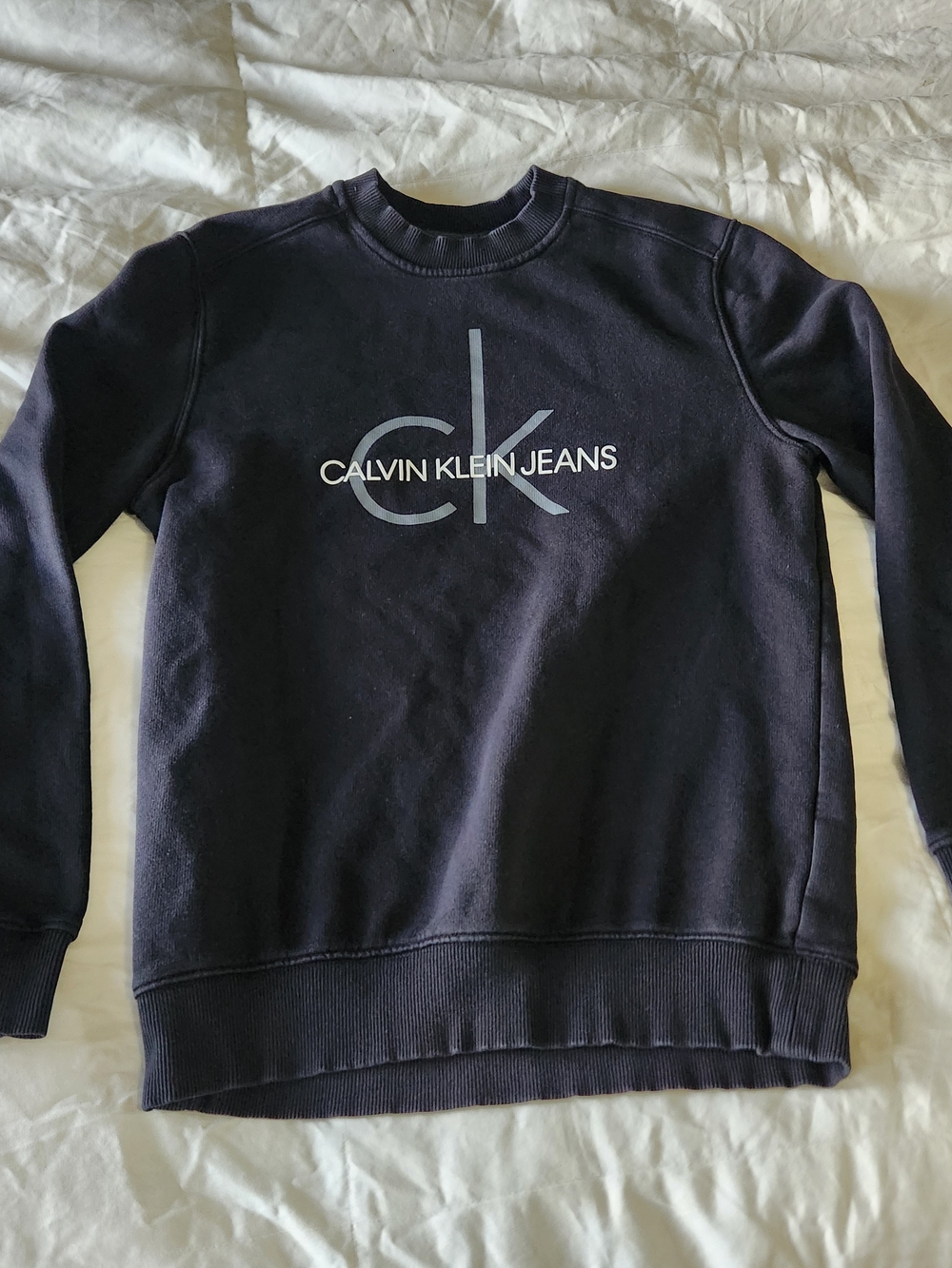 Calvin Klein Jeans Navy Crewneck with Large CK Logo